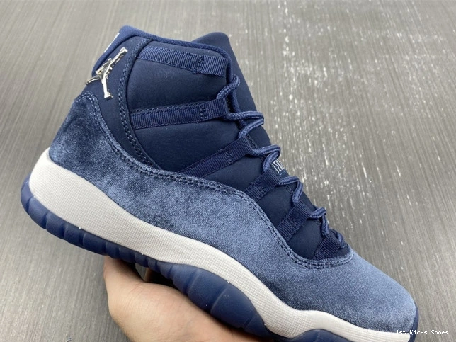 1st Kicks Jordan 11 Navy Velvet AR0715-441 Air WMNS Midnight 0718